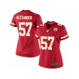 Women's Nike Kansas City Chiefs #57 D.J. Alexander Limited Red Team Color NFL Jersey