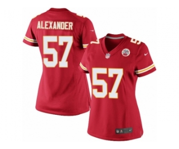 Women's Nike Kansas City Chiefs #57 D.J. Alexander Limited Red Team Color NFL Jersey