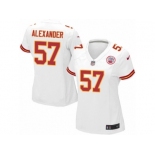 Women's Nike Kansas City Chiefs #57 D.J. Alexander Limited White NFL Jersey