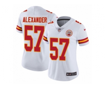 Women's Nike Kansas City Chiefs #57 D.J. Alexander Vapor Untouchable Limited White NFL Jersey