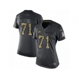 Women's Nike Kansas City Chiefs #71 Mitchell Schwartz Limited Black 2016 Salute to Service NFL Jersey