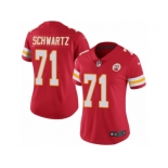 Women's Nike Kansas City Chiefs #71 Mitchell Schwartz Limited Red Rush NFL Jersey