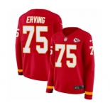 Women's Nike Kansas City Chiefs #75 Cameron Erving Limited Red Therma Long Sleeve NFL Jersey