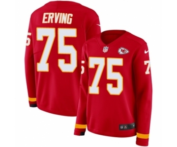 Women's Nike Kansas City Chiefs #75 Cameron Erving Limited Red Therma Long Sleeve NFL Jersey