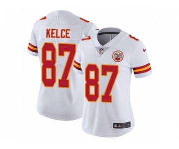 Women's Nike Kansas City Chiefs #87 Travis Kelce Vapor Untouchable Limited White NFL Jersey