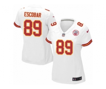 Women's Nike Kansas City Chiefs #89 Gavin Escobar Limited White NFL Jersey