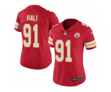 Women's Nike Kansas City Chiefs #91 Tamba Hali Limited Red Rush NFL Jersey