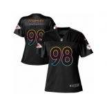 Women's Nike Kansas City Chiefs #98 Kendall Reyes Game Black Fashion NFL Jersey