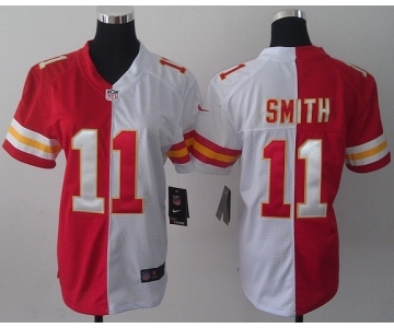 nike women nfl jerseys kansas city chiefs #11 smith white-red[nike split]