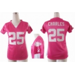 nike women nfl jerseys kansas city chiefs #25 charles pink[draft him ii top]