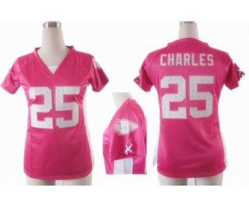 nike women nfl jerseys kansas city chiefs #25 charles pink[draft him ii top]