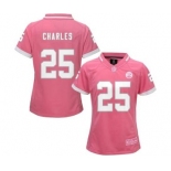 nike women nfl jerseys kansas city chiefs #25 charles pink[nike 2015]