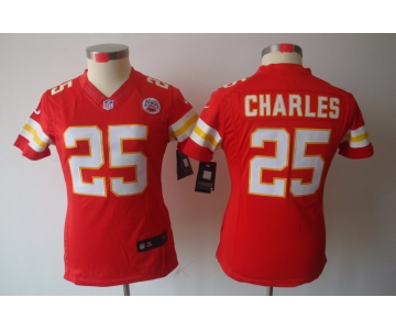 nike women nfl jerseys kansas city chiefs #25 charles red[nike limited]