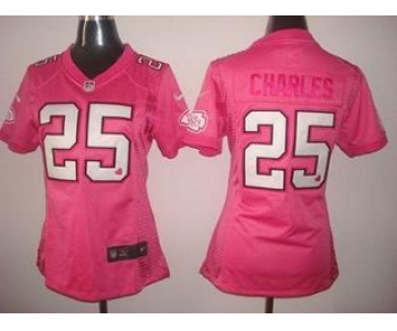 nike women nfl jerseys kansas city chiefs #25 jamaal charles pink[nike love]