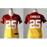 nike women nfl jerseys kansas city chiefs #25 jamaal charles red-yellow[nike drift fashion][second version]