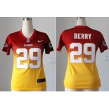 nike women nfl jerseys kansas city chiefs #29 berry red-yellow[nike drift fashion][second version]