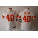 nike women nfl jerseys kansas city chiefs #40 hillis white[nike limited]