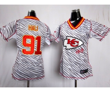 nike women nfl jerseys kansas city chiefs #91 hali[fem fan zebra]