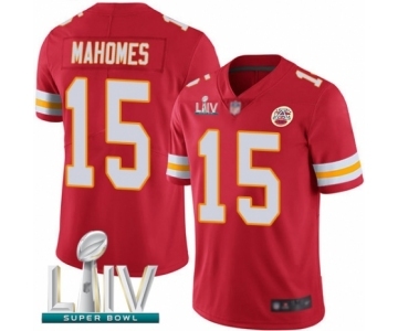 Youth Kansas City Chiefs #15 Patrick Mahomes Red Team Color Vapor Untouchable Limited Player Super Bowl LIV Bound Football Jersey