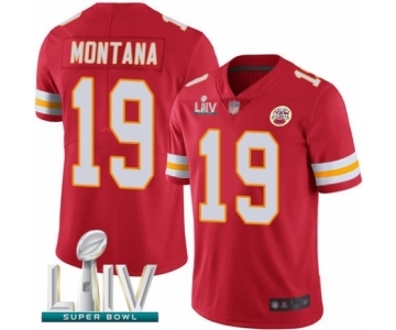 Youth Kansas City Chiefs #19 Joe Montana Red Team Color Vapor Untouchable Limited Player Super Bowl LIV Bound Football Jersey