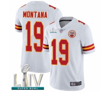 Youth Kansas City Chiefs #19 Joe Montana White Vapor Untouchable Limited Player Super Bowl LIV Bound Football Jersey