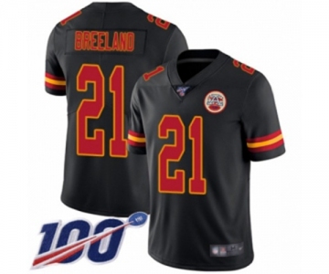 Youth Kansas City Chiefs #21 Bashaud Breeland Limited Black Rush Vapor Untouchable 100th Season Football Jersey