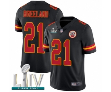 Youth Kansas City Chiefs #21 Bashaud Breeland Limited Black Rush Vapor Untouchable Super Bowl LIV Bound Football Jersey