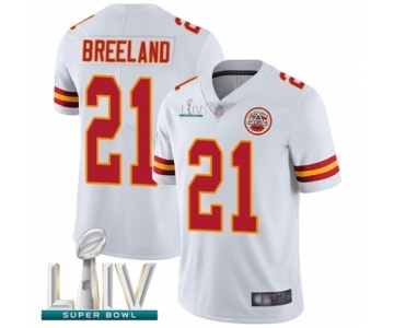 Youth Kansas City Chiefs #21 Bashaud Breeland White Vapor Untouchable Limited Player Super Bowl LIV Bound Football Jersey