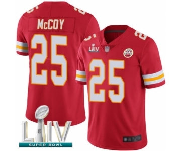 Youth Kansas City Chiefs #25 LeSean McCoy Red Team Color Vapor Untouchable Limited Player Super Bowl LIV Bound Football Jersey