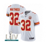 Youth Kansas City Chiefs #32 Tyrann Mathieu White Vapor Untouchable Limited Player Super Bowl LIV Bound Football Jersey