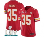 Youth Kansas City Chiefs #35 Christian Okoye Red Team Color Vapor Untouchable Limited Player Super Bowl LIV Bound Football Jersey