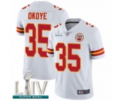 Youth Kansas City Chiefs #35 Christian Okoye White Vapor Untouchable Limited Player Super Bowl LIV Bound Football Jersey