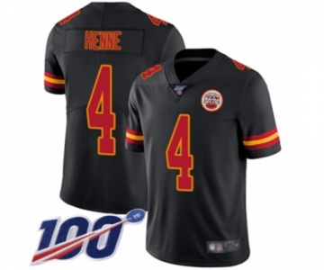 Youth Kansas City Chiefs #4 Chad Henne Limited Black Rush Vapor Untouchable 100th Season Football Jersey