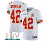 Youth Kansas City Chiefs #42 Anthony Sherman White Vapor Untouchable Limited Player Super Bowl LIV Bound Football Jersey