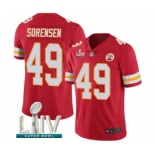 Youth Kansas City Chiefs #49 Daniel Sorensen Red Team Color Vapor Untouchable Limited Player Super Bowl LIV Bound Football Jersey