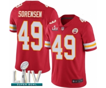 Youth Kansas City Chiefs #49 Daniel Sorensen Red Team Color Vapor Untouchable Limited Player Super Bowl LIV Bound Football Jersey