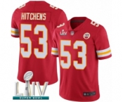 Youth Kansas City Chiefs #53 Anthony Hitchens Red Team Color Vapor Untouchable Limited Player Super Bowl LIV Bound Football Jersey