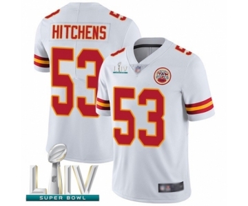 Youth Kansas City Chiefs #53 Anthony Hitchens White Vapor Untouchable Limited Player Super Bowl LIV Bound Football Jersey