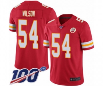 Youth Kansas City Chiefs #54 Damien Wilson Red Team Color Vapor Untouchable Limited Player 100th Season Football Jersey