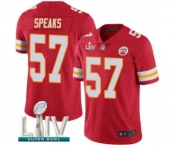 Youth Kansas City Chiefs #57 Breeland Speaks Red Team Color Vapor Untouchable Limited Player Super Bowl LIV Bound Football Jersey