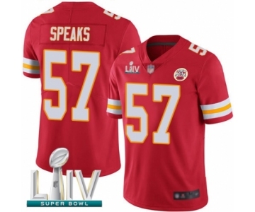 Youth Kansas City Chiefs #57 Breeland Speaks Red Team Color Vapor Untouchable Limited Player Super Bowl LIV Bound Football Jersey