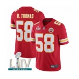 Youth Kansas City Chiefs #58 Derrick Thomas Red Team Color Vapor Untouchable Limited Player Super Bowl LIV Bound Football Jersey