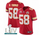 Youth Kansas City Chiefs #58 Derrick Thomas Red Team Color Vapor Untouchable Limited Player Super Bowl LIV Bound Football Jersey