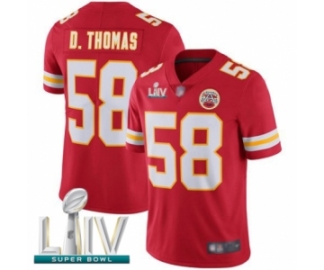 Youth Kansas City Chiefs #58 Derrick Thomas Red Team Color Vapor Untouchable Limited Player Super Bowl LIV Bound Football Jersey