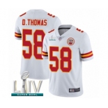 Youth Kansas City Chiefs #58 Derrick Thomas White Vapor Untouchable Limited Player Super Bowl LIV Bound Football Jersey