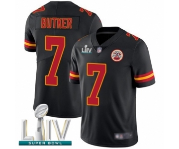 Youth Kansas City Chiefs #7 Harrison Butker Limited Black Rush Vapor Untouchable Super Bowl LIV Bound Football Jersey