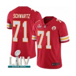 Youth Kansas City Chiefs #71 Mitchell Schwartz Red Team Color Vapor Untouchable Limited Player Super Bowl LIV Bound Football Jersey