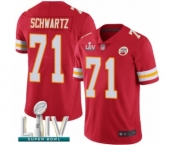 Youth Kansas City Chiefs #71 Mitchell Schwartz Red Team Color Vapor Untouchable Limited Player Super Bowl LIV Bound Football Jersey