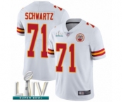 Youth Kansas City Chiefs #71 Mitchell Schwartz White Vapor Untouchable Limited Player Super Bowl LIV Bound Football Jersey