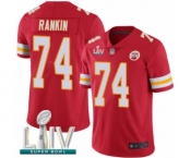 Youth Kansas City Chiefs #74 Martinas Rankin Red Team Color Vapor Untouchable Limited Player Super Bowl LIV Bound Football Jersey